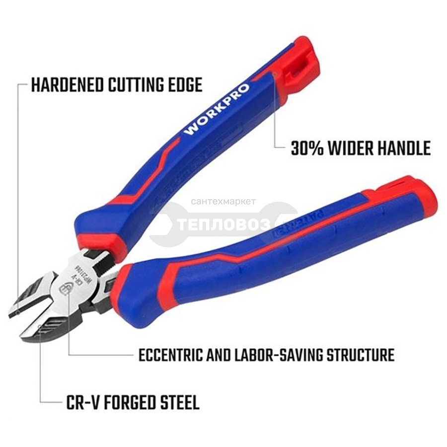 Kìm cắt trợ lực bằng thép Cr-V cao cấp WORKPRO WP231022 - 160mm 6 inch WP231066 - 180mm (7 inch) - Hàng chuẩn chính hãng