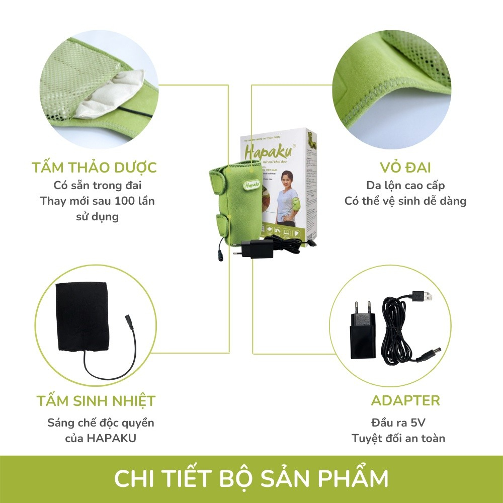 Ảnh Đai Chườm Khuỷu Tay Hapaku Giảm Nhức Mỏi Xương Khớp, Hết Tê Bì Cánh Tay Làm Nóng Bằng Điện 4