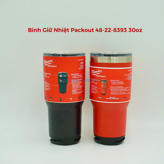 Bình giữ nhiệt Milwaukee giữ nhiệt nóng lạnh 24h an toàn sử dụng chất liệu inox kết nối được PACKOUT