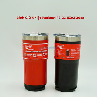 Bình giữ nhiệt Milwaukee giữ nhiệt nóng lạnh 24h an toàn sử dụng chất liệu inox kết nối được PACKOUT