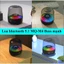 Mẫu mới Loa bluetooth âm thanh vòm 6D trầm ấm pin trâu MQ-M4 trong suốt đèn led tặng kèm jack cắm