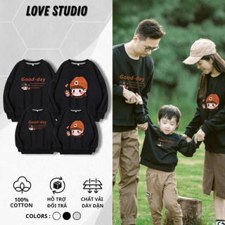 Áo gia đình thu đông,áo Hoodie Sweater mẫu Good day chất Nỉ Bông 100% Cotton Premium đủ size Local Brand L66