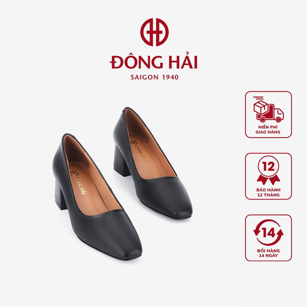 Giày Cao Gót Nữ Đông Hải Gót Vuông Basic 5cm - G7164 | Shopee Việt Nam