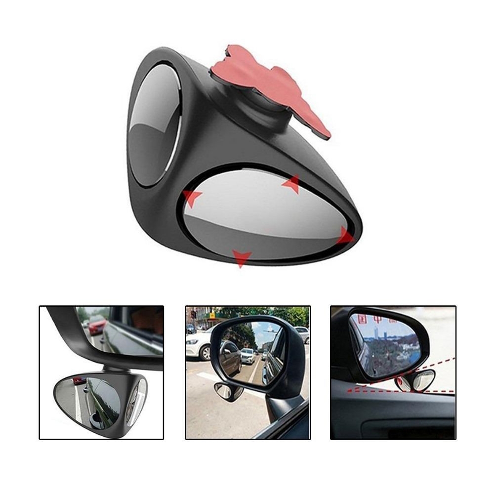 Gương Cầu Lồi ô tô 3R soi bánh xe xóa điểm mù Gắn kính chiếu hậu xoay 360 độ