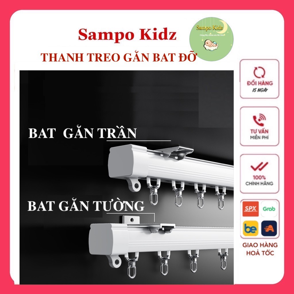 Thanh Treo Ray Trượt, Thanh Treo Rèm Cửa Đầy Đủ Phụ Kiện Pát Đỡ, Bộ Bi ...