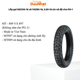 Lốp gai 90/100-16 và 110/90-16, 3.50-16 zin và độ cho PG-1
