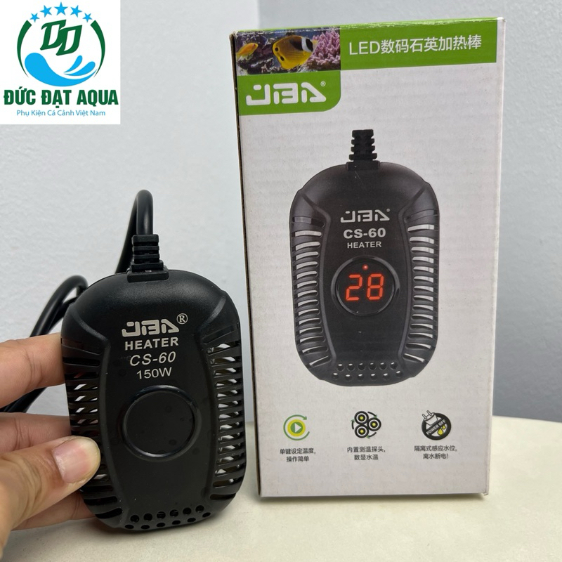 Sưởi bể cá mini CS-600 thiết kế nhỏ gọn sang trọng công xuất 50w-100w-150w
