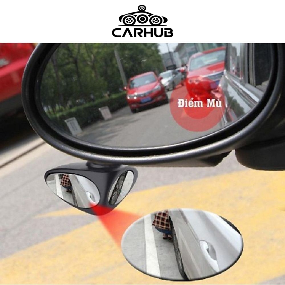 Gương Cầu Lồi ô tô 3R soi bánh xe xóa điểm mù Gắn kính chiếu hậu xoay 360 độ