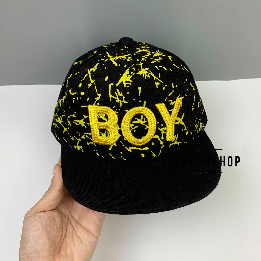 Bé 3-7 TUỔI/ Mũ lưỡi trai bé trai phungvyshop- Nón trẻ em / Kết trung BOY VẢY MỰC /