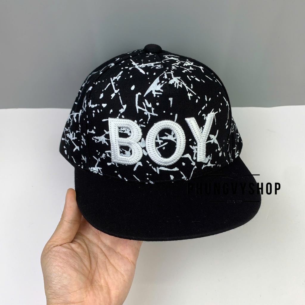 Bé 3-7 TUỔI/ Mũ lưỡi trai bé trai phungvyshop- Nón trẻ em / Kết trung BOY VẢY MỰC /