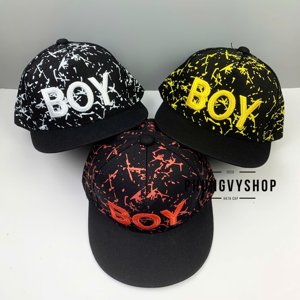 Bé 3-7 TUỔI/ Mũ lưỡi trai bé trai phungvyshop- Nón trẻ em / Kết trung BOY VẢY MỰC /
