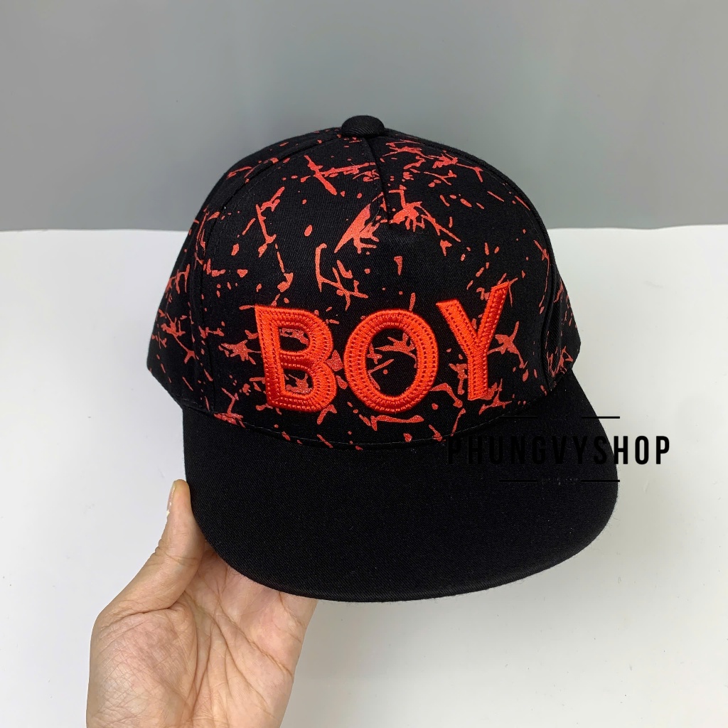 Bé 3-7 TUỔI/ Mũ lưỡi trai bé trai phungvyshop- Nón trẻ em / Kết trung BOY VẢY MỰC /