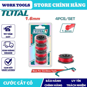 TOTAL Bộ cuộn cước cắt cỏ 1.6mm dài 5m TALS1601 . TALS1602