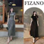Váy nữ body ngắn tay nhúm eo Fizano, đầm nữ dàng dài chất thun mát HCOM2474