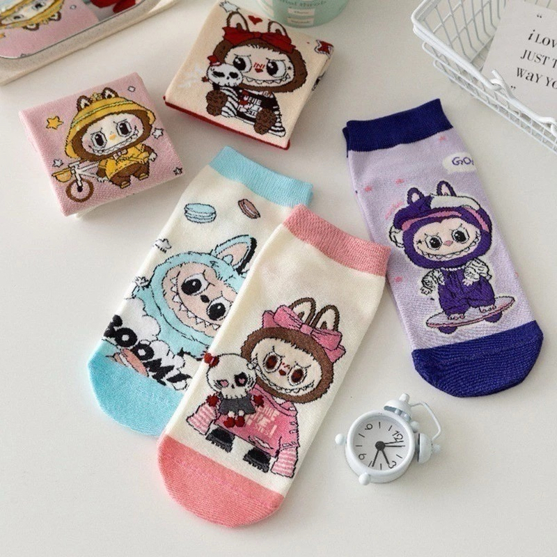 SÉT 5 ĐÔI TẤT NỮ HOẠT HÌNH LABUBU