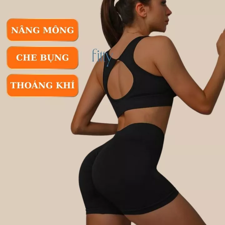Bộ Đồ Tập Gym Goya Nữ Fitty Fitness, Set Đồ Tập Thể Thao Nữ Thoáng Khí Ôm Body Nâng Tôn Dáng Quyến Rũ S16