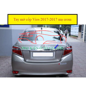 Ốp tay mở cốp Vios 2014-2017 mạ crom sáng bóng
