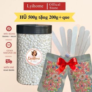 [TẶNG 200G] Hũ 500g sáp sữa dừa wax lông nóng cao cấp lyihome, sáp wax nóng lấy sạch gốc lôngv