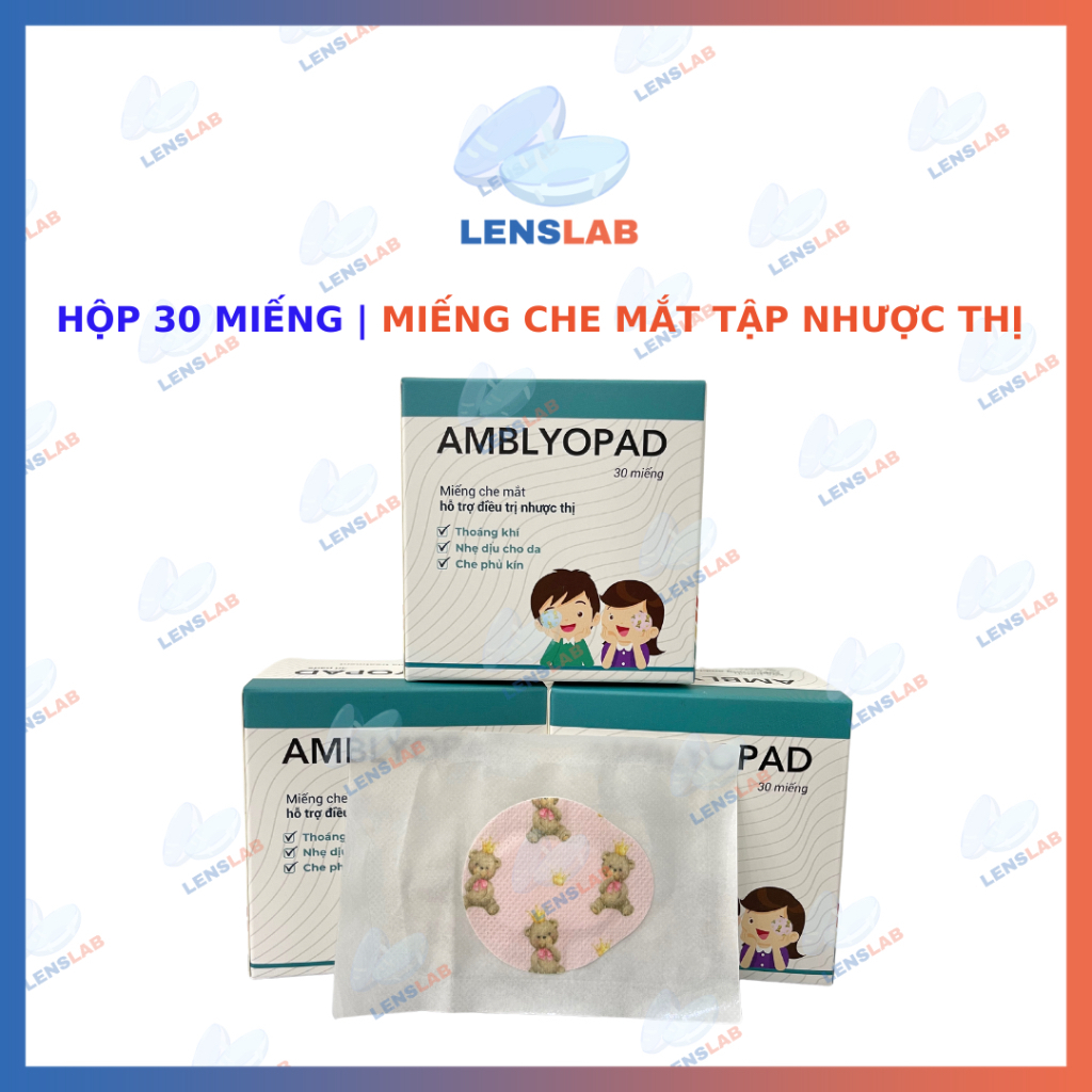 Hộp 30 Miếng | Miếng Che Mắt Tập Nhược Thị (Cho Trẻ 3 đến 15 Tuổi) Link Mới