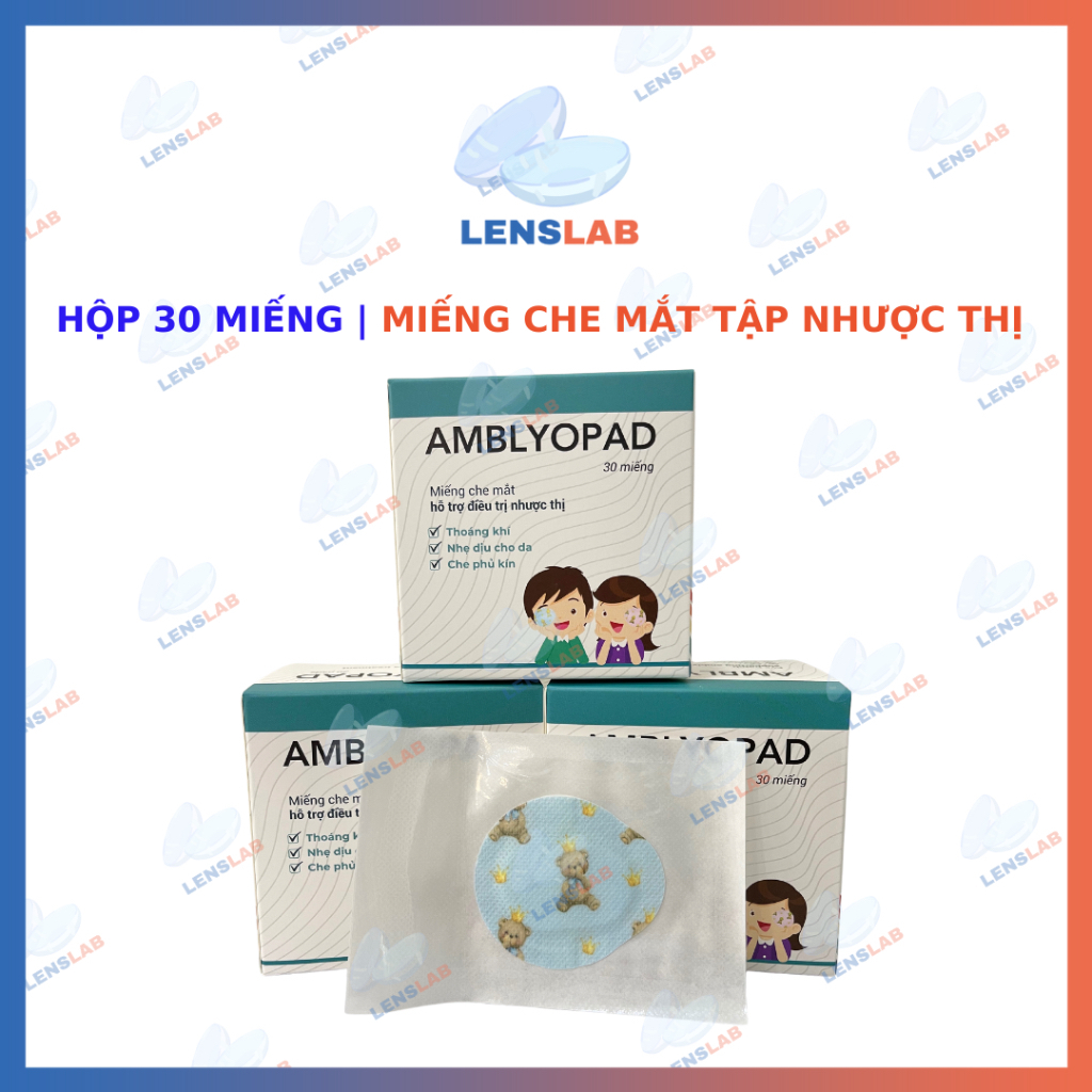 Hộp 30 Miếng | Miếng Che Mắt Tập Nhược Thị (Cho Trẻ 3 đến 15 Tuổi) Link Mới