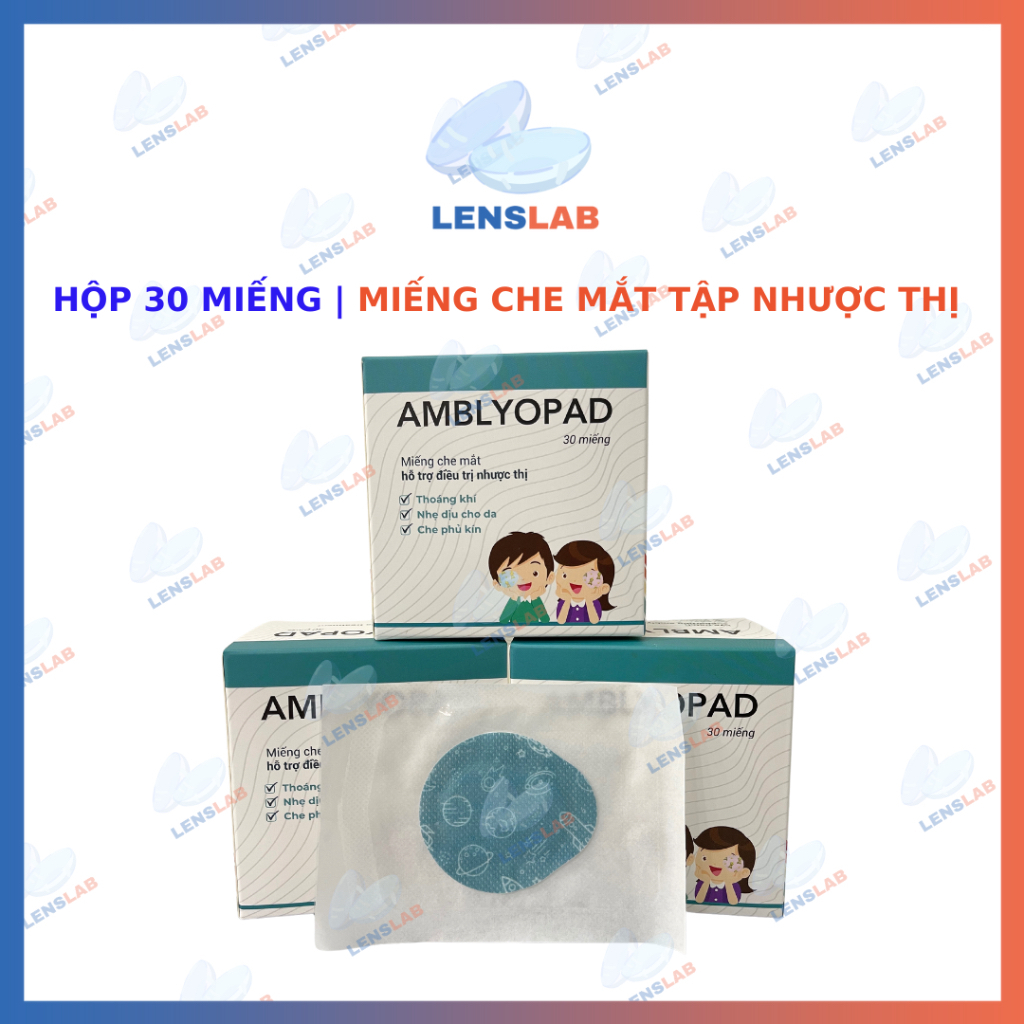 Hộp 30 Miếng | Miếng Che Mắt Tập Nhược Thị (Cho Trẻ 3 đến 15 Tuổi) Link Mới