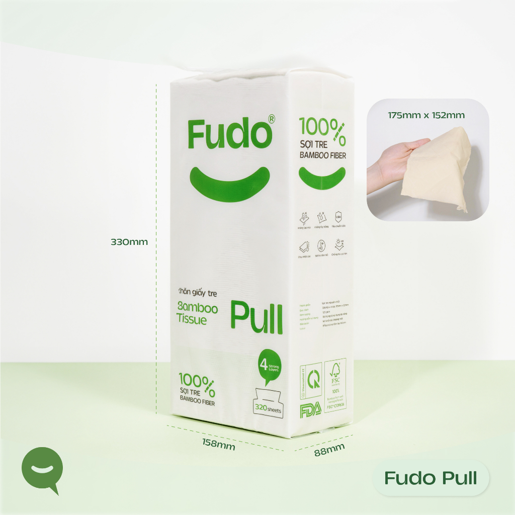 Ảnh Thùng Khăn Giấy Rút Treo Tường ║ Fudo Bamboo® ║ TISSUEPULL™ 3