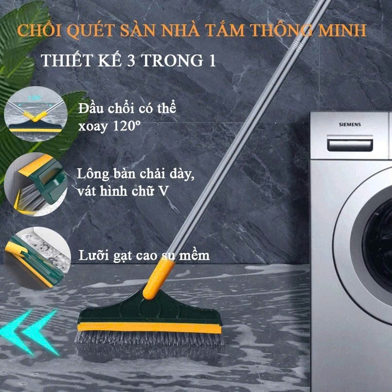 Chổi Chà Sàn, Gạt Nước 2 trong 1 Tiện Lợi
