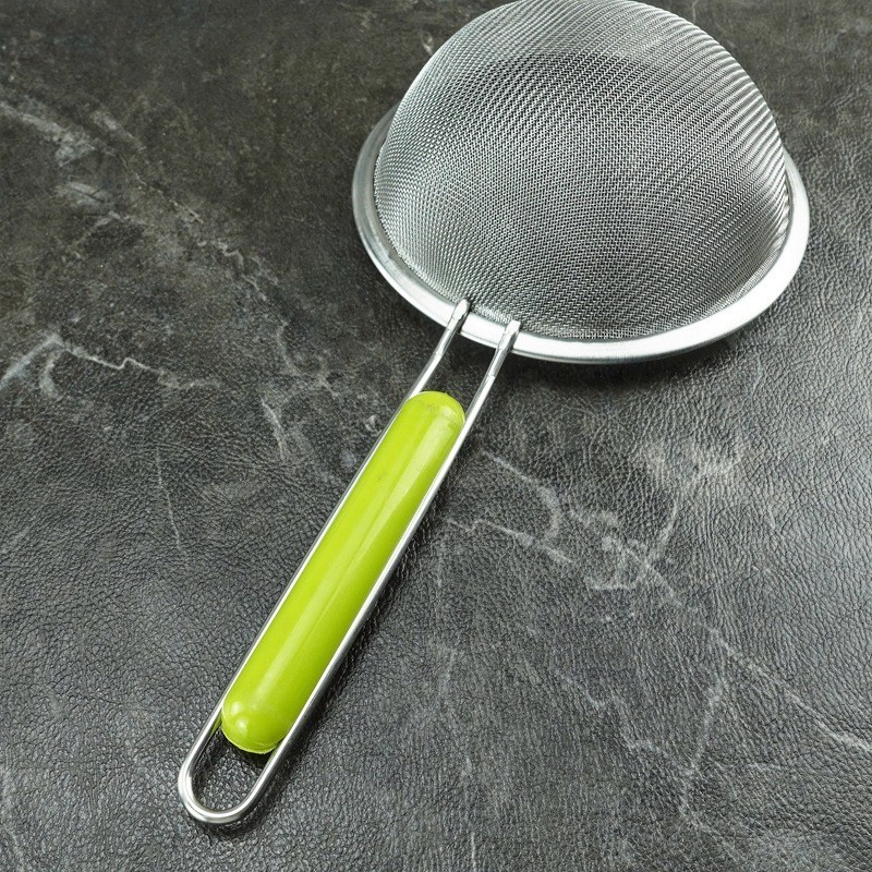 Ray Lọc Inox Cán Xanh - Vá Lưới Lọc Cháu, Lược Bột