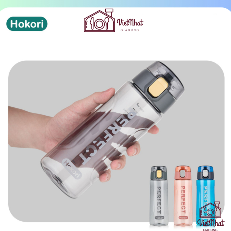 Bình Nước Cao Cấp 700ml Hokori 0082, Bình nước thể thao Việt Nhật Cao Cấp