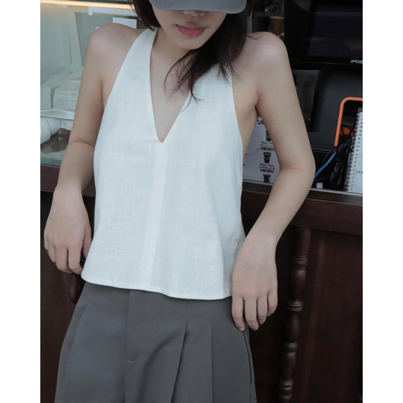 [Mya house] Áo yếm linen cột dây lưng YEMI TOP