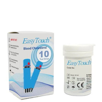 Que thử mỡ máu 10 test/hộp mẫu mới, cholesterol cho máy đo Easy Touch GCU