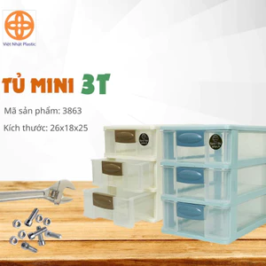 Tủ nhựa mini 3 tầng 4 tầng 5 tầng Việt Nhật - Tủ mini để bàn đựng mỹ phẩm, đồ dùng đa năng Việt Nhật cao cấp