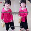 Bộ bà ba tay dài cho bé gái, bộ nàng thơ xinh xắn, điệu đà cho bé, làm từ chất gấm và lụa mềm mại