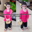 Bộ bà ba tay dài cho bé gái, bộ nàng thơ xinh xắn, điệu đà cho bé, làm từ chất gấm và lụa mềm mại