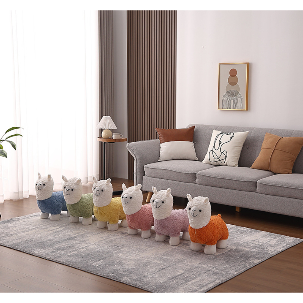 Xe chòi chân thú bông lạc đà - ghế ngồi lạc đà alpacađáng yêu cho bé 1-3 tuổi có bánh xe di chuyển