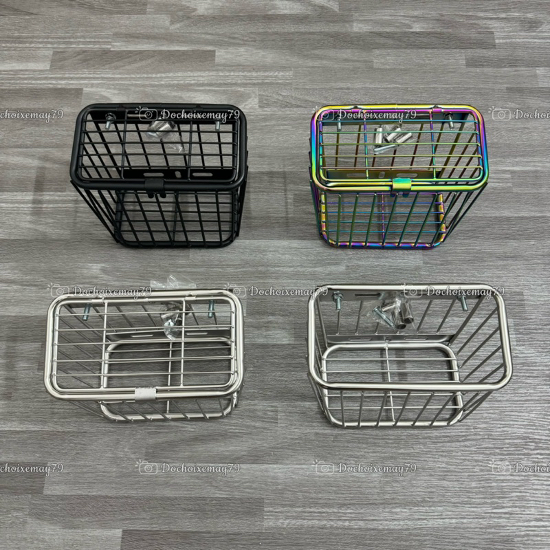 Rổ xe inox titan đa năng size 22x14x12 | Shopee Việt Nam