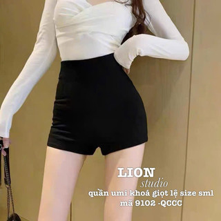 QCL1 Q6281 Quần sooc umi khoá giọt lệ sau cạp cao dáng ôm đẹp xuất sắc tôn body mix cả thế giới
