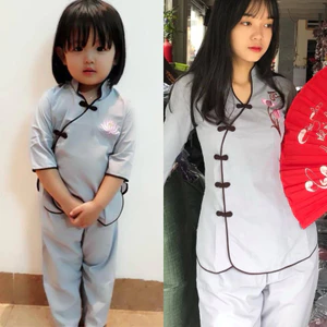 Tàu Xéo Mẹ & Bé Gái # Đồ Lam Đi Chùa