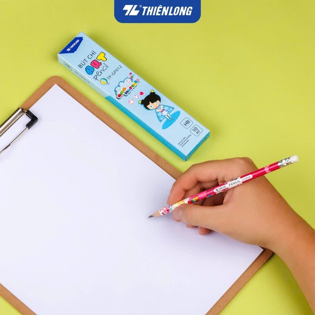 Product image Bút chì gỗ HB Thiên Long Điểm 10 TP-GP012, thiết kế nhỏ gọn, thân thẳng tròn dễ dàng cầm nắm, ứng dụng cao 2