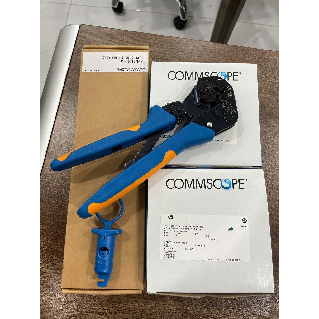 Commscope AMP Category 6 Modular Plug Hand Tool 790163-5-bấm hạt 3 mảnh ...