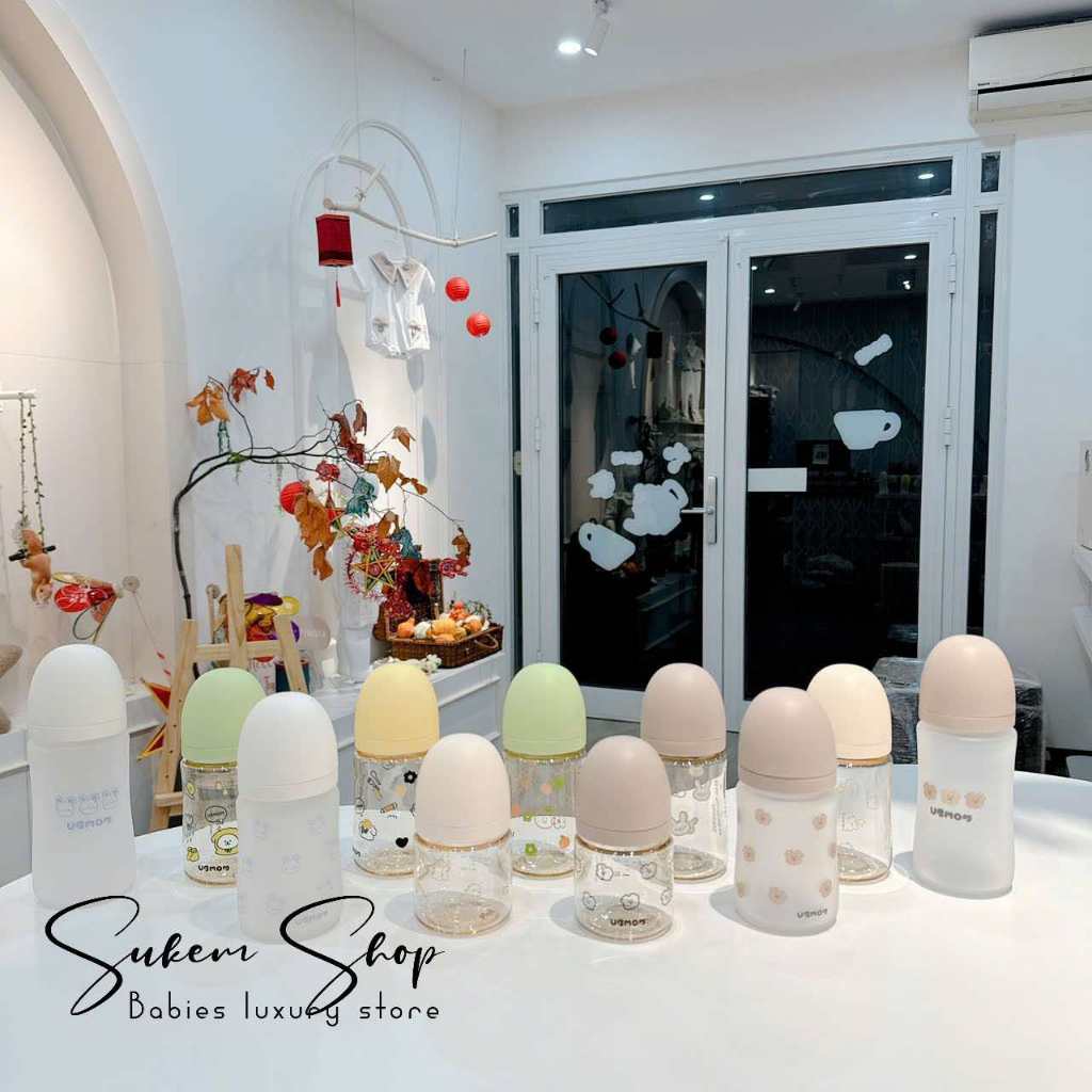 Bình Sữa UBMOM Nhựa PPSU, Họa Tiết 2024 (Bình Kèm Núm Cố Định) | Shopee ...