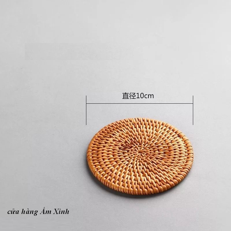 Đế kê lót ấm chén bằng mây với nhiều kích thước
