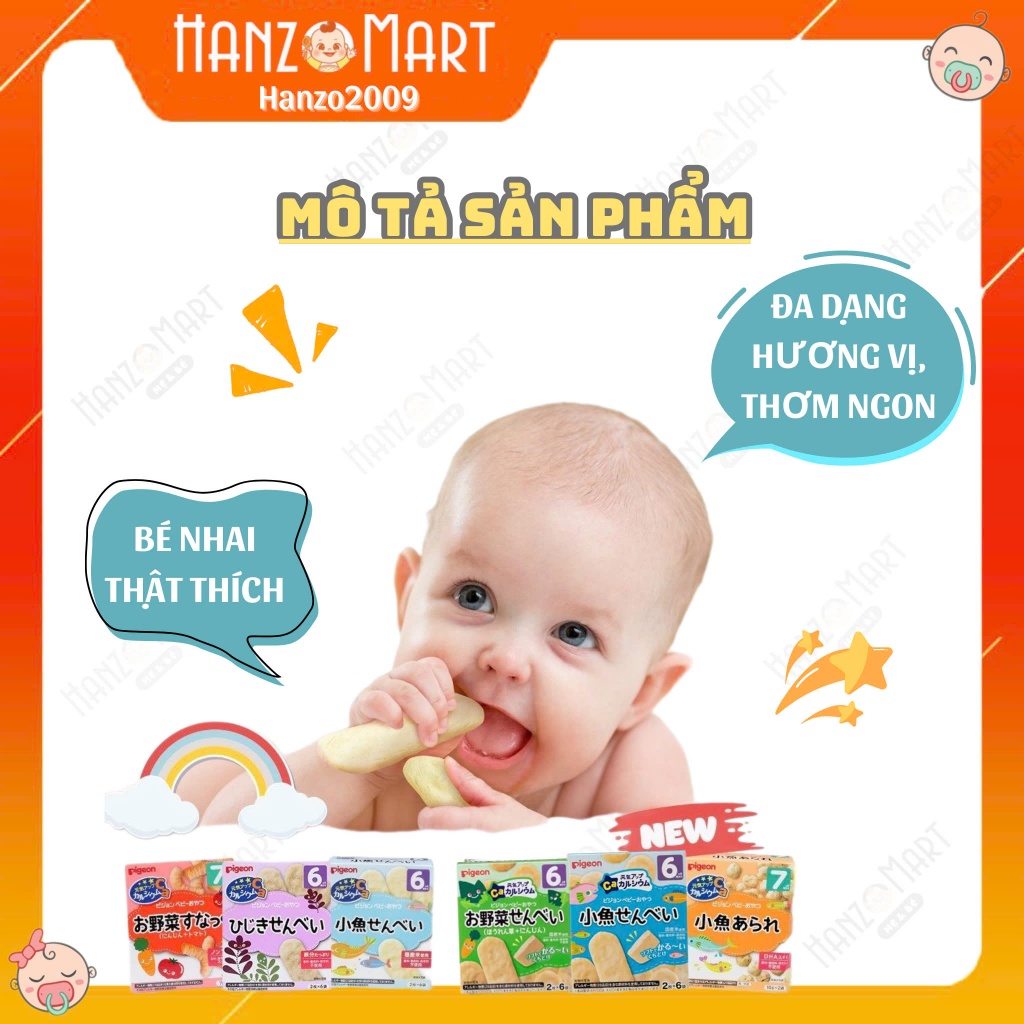 Bánh ăn dặm cho bé Pigeon Nhật cho bé - hanzomart