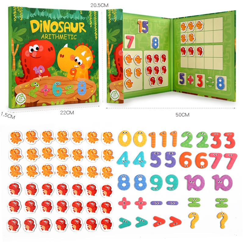 Đồ chơi trí tuệ sổ nam châm chữ cái, số Animal Alphabet Letter cho bé học số và chữ học toán có nam châm từ tính