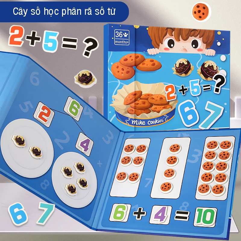 Đồ chơi trí tuệ sổ nam châm chữ cái, số Animal Alphabet Letter cho bé học số và chữ học toán có nam châm từ tính