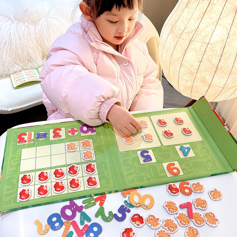 Đồ chơi trí tuệ sổ nam châm chữ cái, số Animal Alphabet Letter cho bé học số và chữ học toán có nam châm từ tính