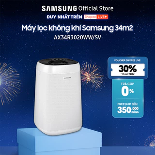 [Livestream] Máy lọc không khí Samsung 34m2 AX34R3020WW, lọc bụi mịn PM0.3, kháng khuẩn 99.9%