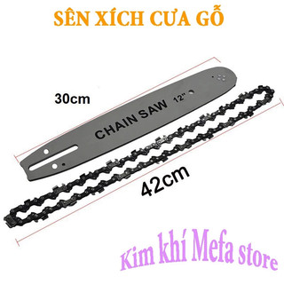 Dây xích cưa gỗ xích 12 inch gắn máy mài cầm tay - Sên xích cưa máy mài cắt cầm tay