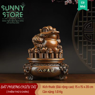 Tượng Cóc 3 chân, Tượng Thiềm thừ, Cóc ngậm tiền vàng, Tượng phong thủy, Decor Trang trí nhà cửa, Quà tặng ý nghĩa SUNNY
