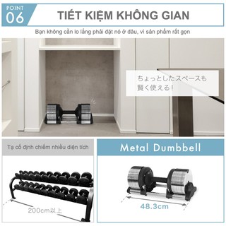 LYSIN - Quả tạ 32kg (bộ 64kg ) điều chỉnh tăng giảm 1kg/lần, tập gym tại nhà, công nghệ thép mạ crom Nhật Bản chống gỉ